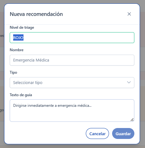 Nueva recomendación