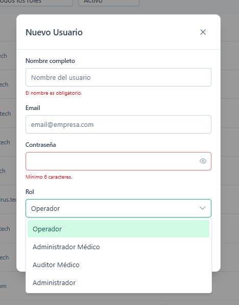 Roles de usuario