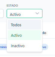 Cuentas inactivas
